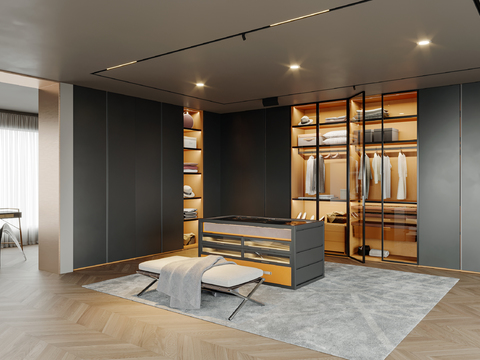 High-grade gray cloakroom