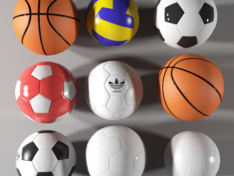 modern basketball football volleyball combination