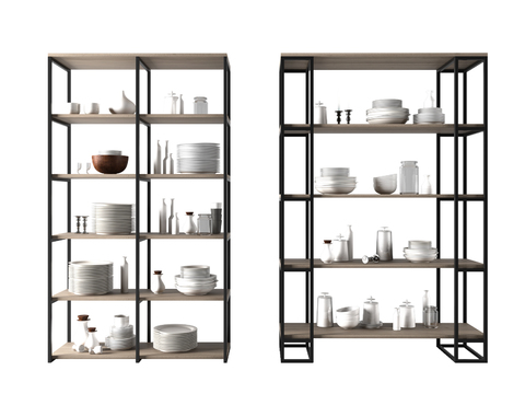 Industrial wind tableware rack