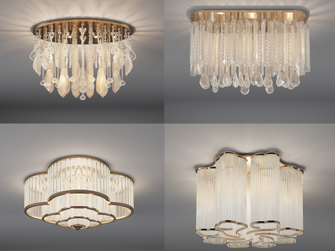 Modern Crystal Ceiling Lamp Combo