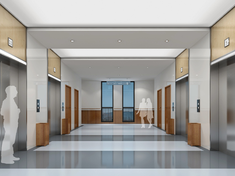 Modern Hospital Elevator Hall Free