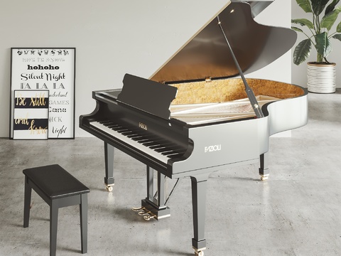 Modern grand piano