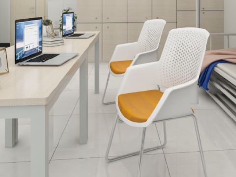 Modern Simple White Office Chair Free