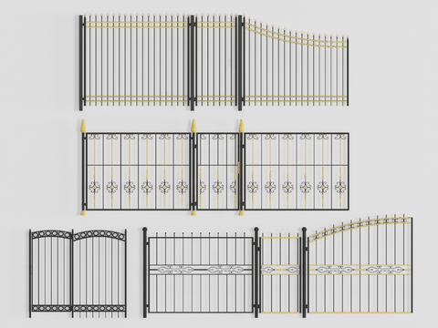 Modern wrought iron fence guardrail free