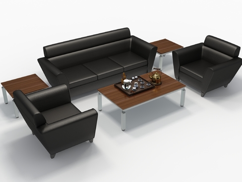 Modern Leather Office Sofa Combo