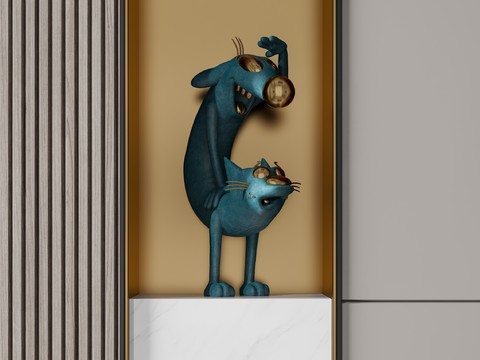 Modern abstract cartoon sculpture