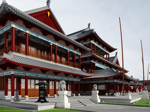 Chinese Ancient Building PSD