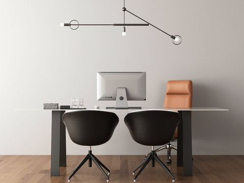 modern office desk and chair