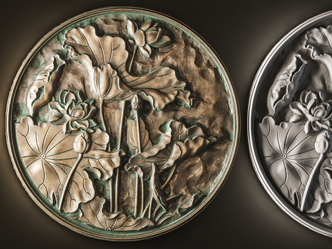 New Chinese lotus relief