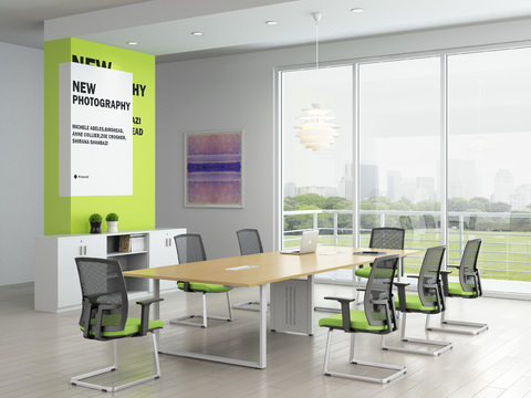 Modern office conference tables and chairs