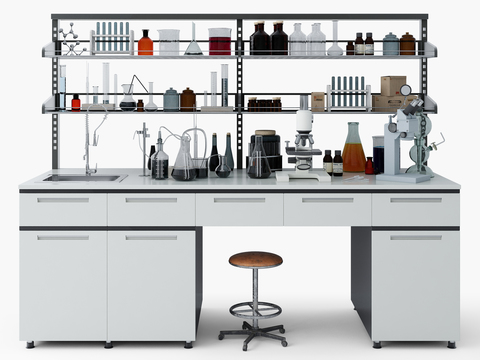 Modern chemical test bench operating table