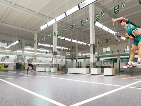 Badminton Hall Basketball Hall Gymnasium