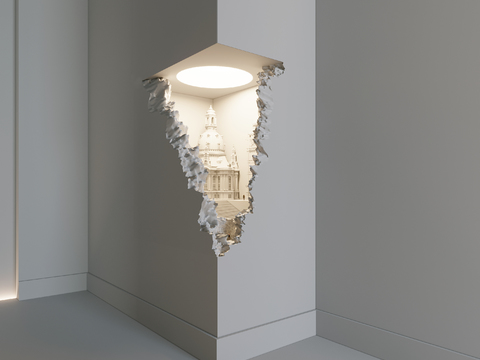 European-style embedded corner gypsum wall lamp