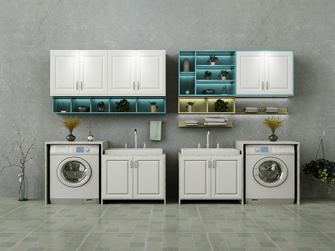 Nordic Washing Machine Basin Decorative Cabinet