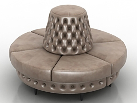 European classical retro leather round public chair free