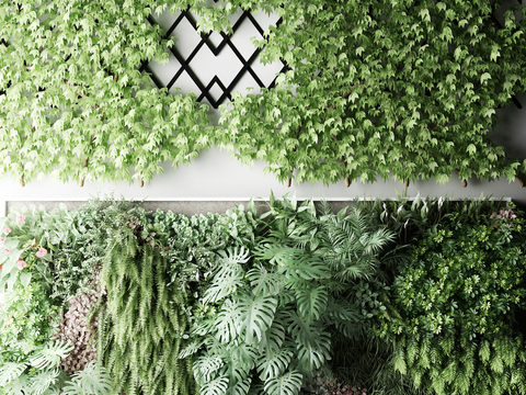 Modern Green Plant Wall Flowers and Plants Hanging Picture Combination