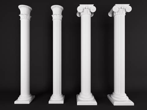 European Gypsum Roman Column