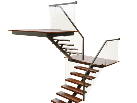 Modern solid wood staircase