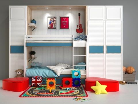 American Upper and Lower Bed kids Bed Cabinet