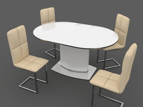 Modern Simple Dining Table and Chair Free