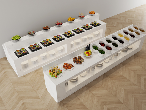 Buffet table, seasonings table, pick-up table