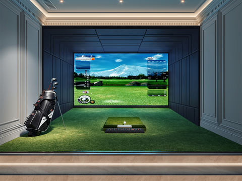 Indoor golf driving range