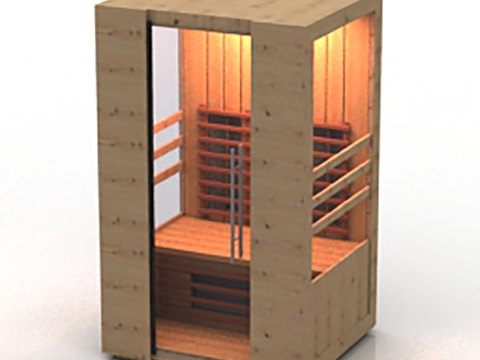 Nordic Simple Solid Wood Glass Sauna Room Free