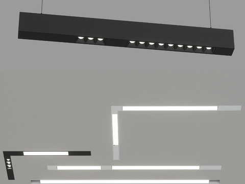 Modern concealed track spotlights office lighting