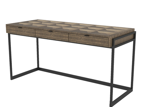 Modern Minimalist Metal Solid Wood Desk Free