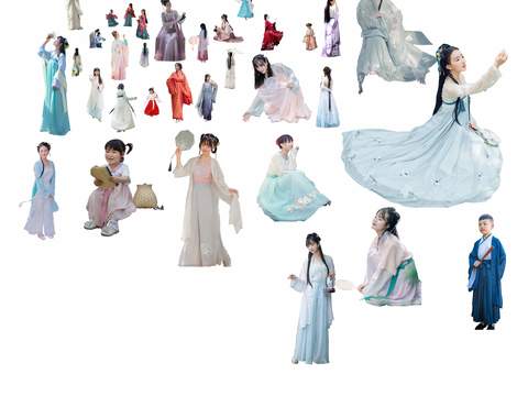 modern hanfu character psd