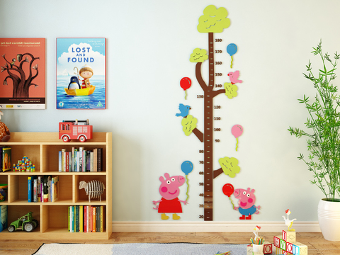 Modern Piggy Page Kids Wall Sticker