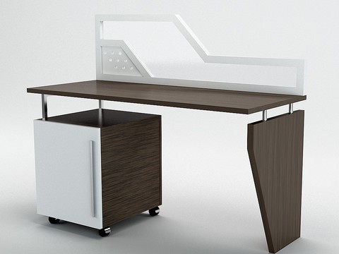 Modern office desk and chair card free