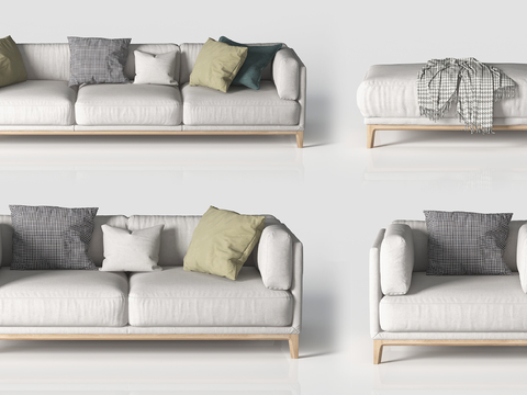 Nordic Fabric Multiplayer Sofa