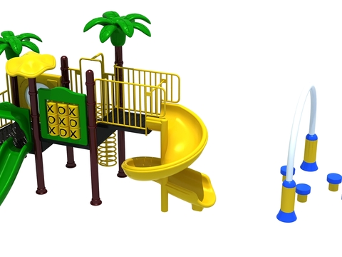 Modern children's slide rides