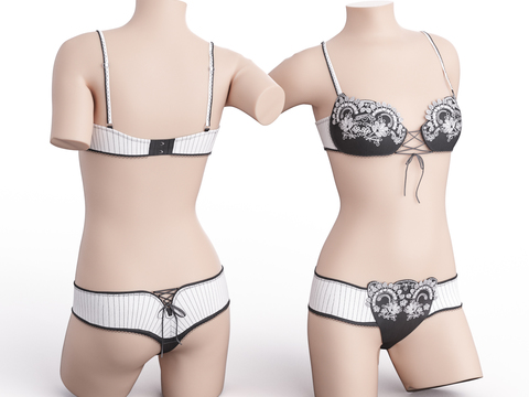 Modern Ladies Half-body Underwear Model