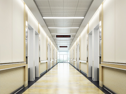 modern hospital walkway