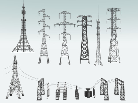 modern high voltage transmission line power facilities