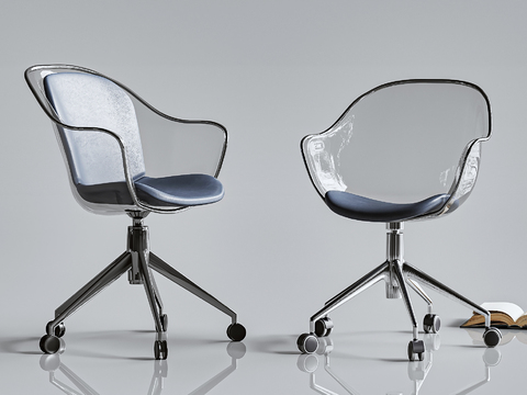 B & B Italia Modern Acrylic Office Chair