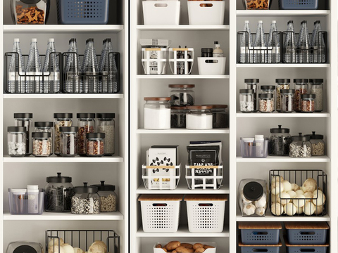 Modern Kitchen Storage Cabinet Food Seasoning Ornaments