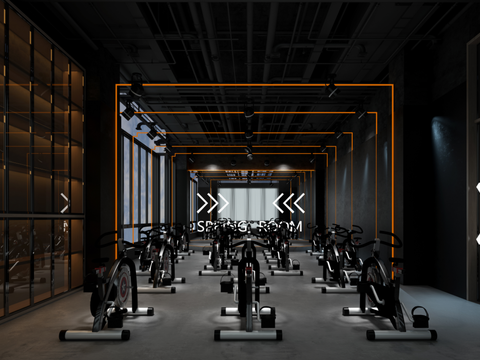 Industrial wind bicycle gym