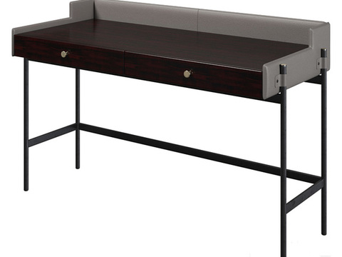 Modern Minimalist Solid Wood Metal Desk Free