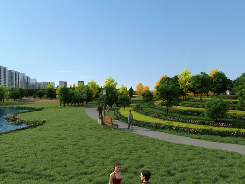 Modern Park Landscape