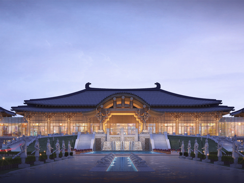 Chinese ancient palace architectural appearance