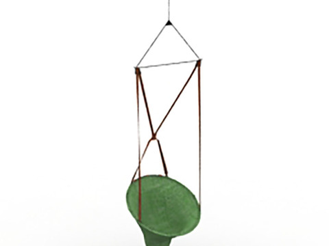 Nordic Minimalist Metallic Leather Fabric I Casual Hanging Chair Swing Free