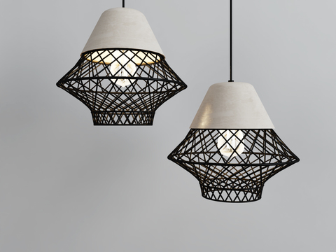 Nordic Grid Chandelier