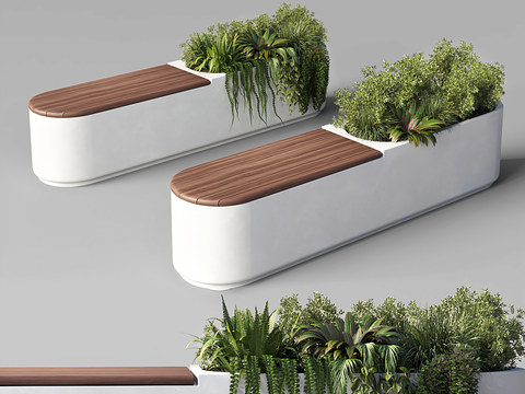 Modern flower bed seat