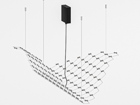 Modern Grid Chandelier Free