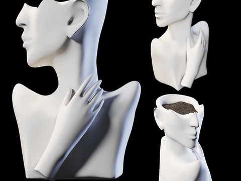 Postmodern portrait sculpture vase Free