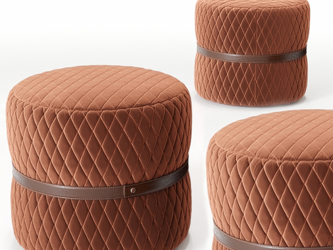 Modern Leather Ottoman