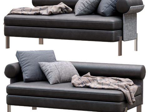 Modern Leather Sofa Chaise